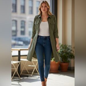 William Rast Drifter Length Cargo Green Jacket/Dress - Size 6